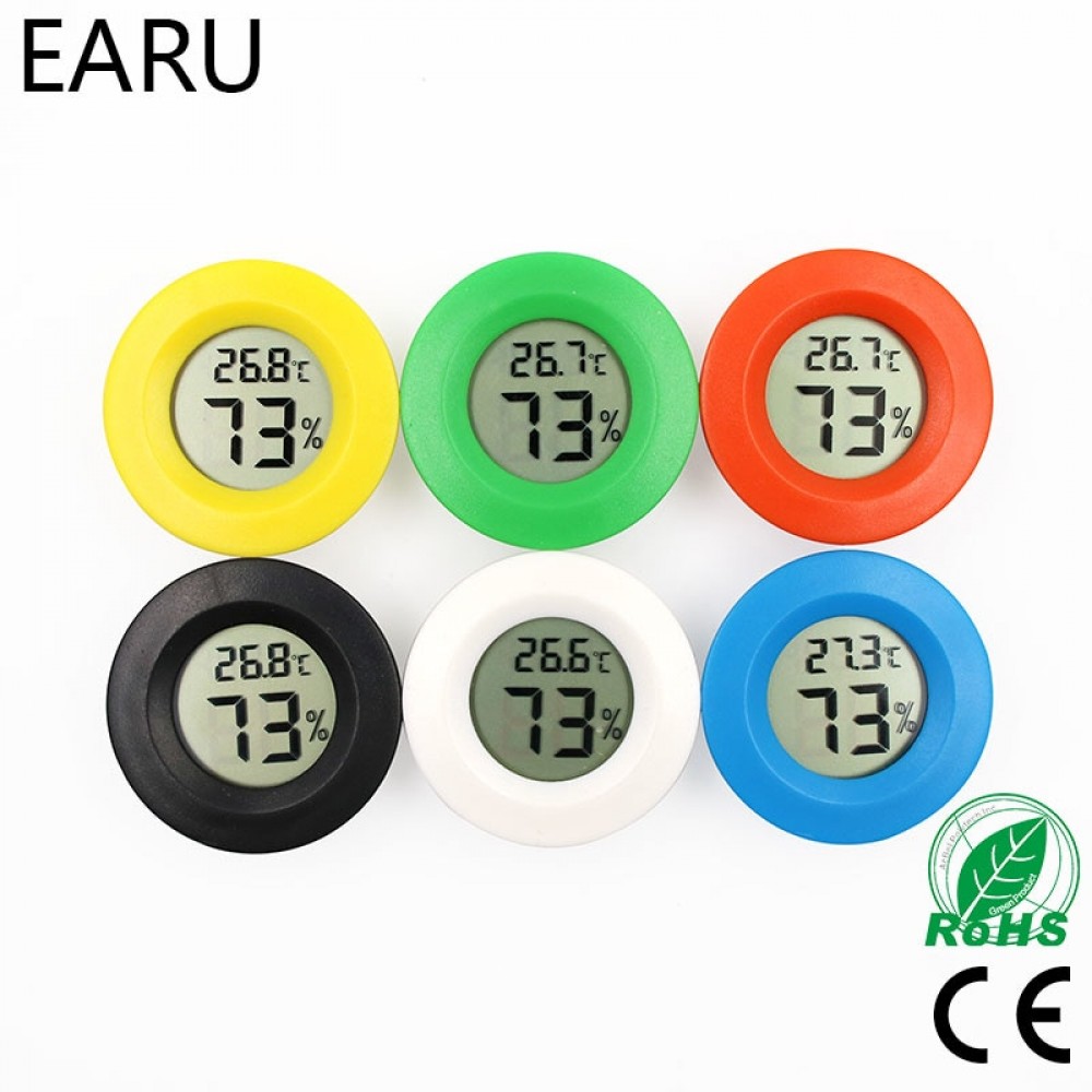 Mini LCD Digital Thermometer Hygrometer Fridge Freezer Tester Temperature Humidity Meter Detector Thermograph Pet Auto Car