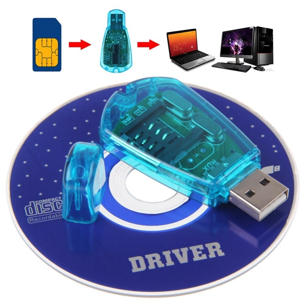 New USB SIM Card Reader Simcard Writer/Copy/Cloner/Backup GSM CDMA WCDMA Cellphone Reader NK-Shopping
