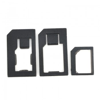 3 in 1 Nano Micro Standard SIM Card Adaptor Adapter amp; Tools For Iphone 4 4S 5 Black XDA1174