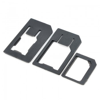 3 in 1 Nano Micro Standard SIM Card Adaptor Adapter amp; Tools For Iphone 4 4S 5 Black XDA1174