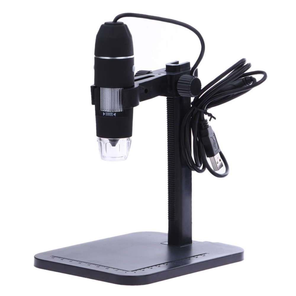 Professional USB Digital Microscope 1000X 800X 8 LED 2MP Electronic Microscope Endoscope Zoom Camera Magnifier+ Lift Stand Tool