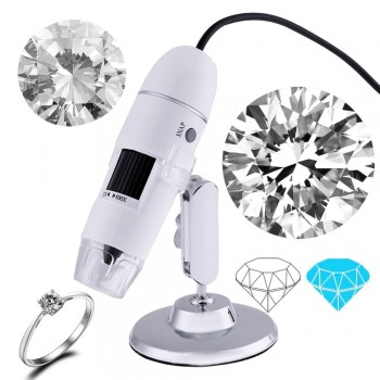 Professional USB Digital Microscope 1000X 800X 8 LED 2MP Electronic Microscope Endoscope Zoom Camera Magnifier+ Lift Stand Tool