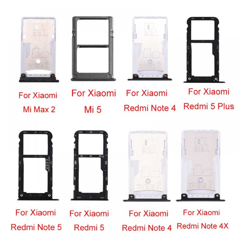 SIM amp; SIM / TF Card Tray for Xiaomi Mi Max 2\Redmi Note 4\Note 4X\ 4X\5 Plus\Note 5\ 5\ Mi 5