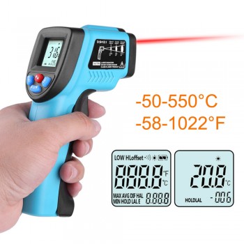 50-550 Degree Non-contact Digital Infrared Forehead Thermometer LCD IR Laser Point Gun Temperature Baby Adult Meter Pyrometer