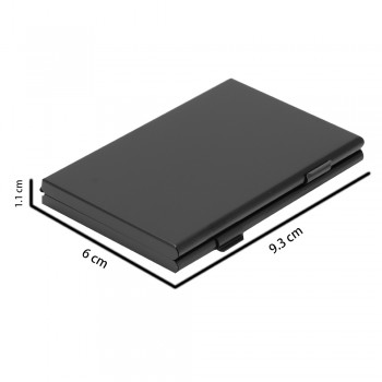 21 in 1 Aluminum Portable SIM Micro Pin SIM Card Nano Memory Card Storage Box Case Protector Holder Black