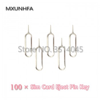 100pcs Metal SIM Card Tray Removal Eject Pin Key Open Tool Needle For iPhone 8 7 6S Plus X iPad Samsung S7 S8 For Xiaomi