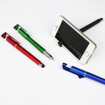 Multi-function Mobile Phone Stylus + Ball pen + Mobile Phone Stand Holder Gift Advert ad Logo Custom Picture DIY for Iphone 6 7