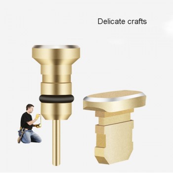 Metal Charging Port 3.5mm Earphone Jack USB Dust Plug Set For iPhone XS Max XR X 8 7 7 6 6S Plus 5 5s Mini Anti Dust Cap Stopper