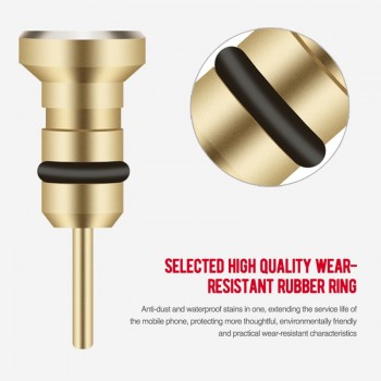 Metal Charging Port 3.5mm Earphone Jack USB Dust Plug Set For iPhone XS Max XR X 8 7 7 6 6S Plus 5 5s Mini Anti Dust Cap Stopper