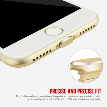 Metal Charging Port 3.5mm Earphone Jack USB Dust Plug Set For iPhone XS Max XR X 8 7 7 6 6S Plus 5 5s Mini Anti Dust Cap Stopper