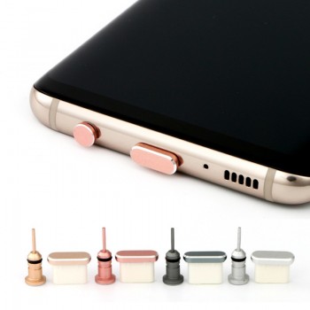 Aluminium Alloy Type C USB C Plug Set Earphone Jack 3.5 Stof Plug For Huawei P10 P20 Lite Accesorios Para Celular USB Cover Plug