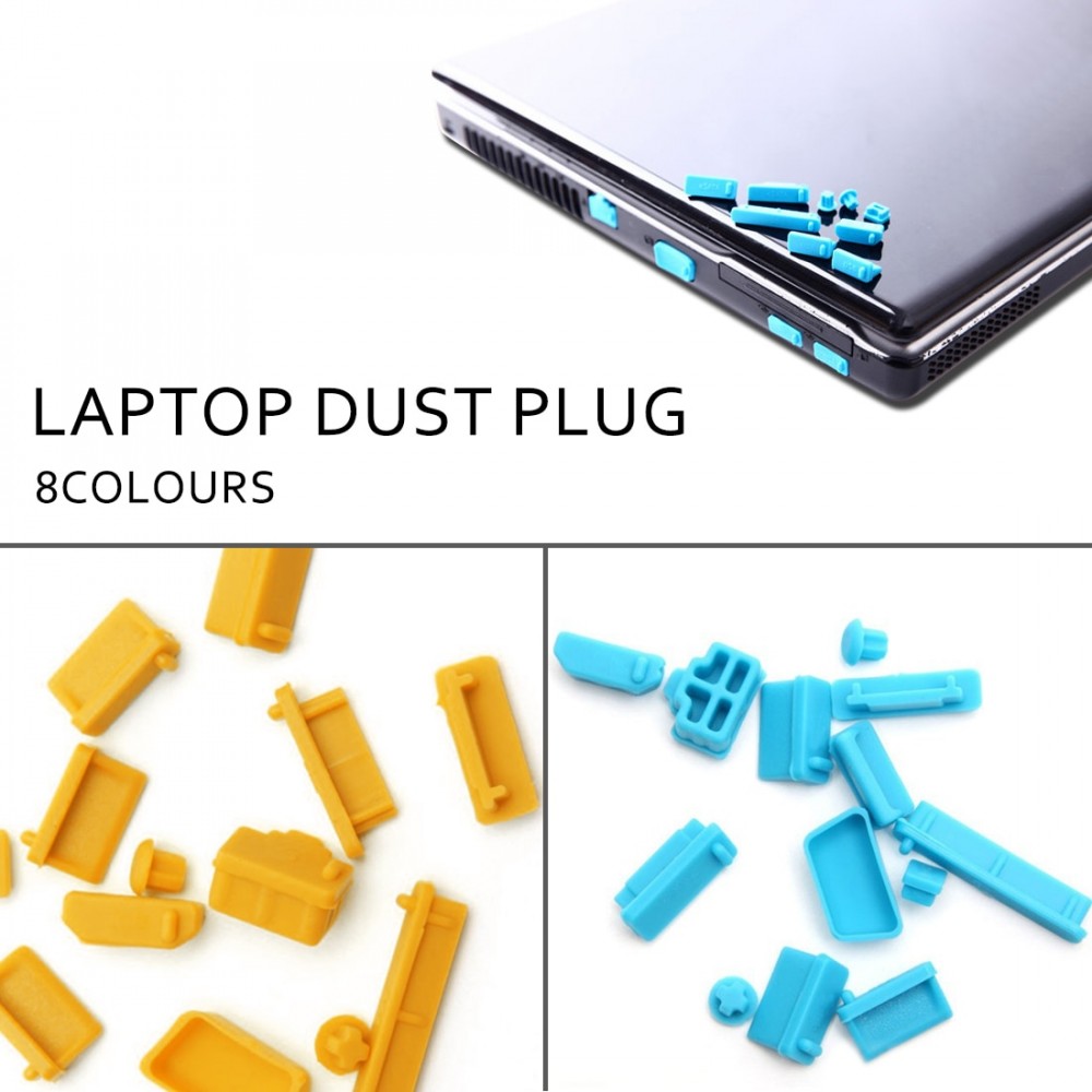 Marsnaska 13Pcs/set Silicone Anti Dust Plug Stopper Laptop dust plug laptop dustproof usb dust plug Computer Accessories