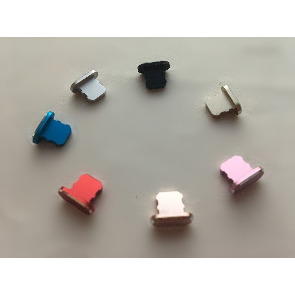 Mobile Phone Charge Port Dust Plug Aluminium Alloy Dust Plug for iPhone 5 5s 6 plus 6s plus 7 Plus 8 plus for iphone X