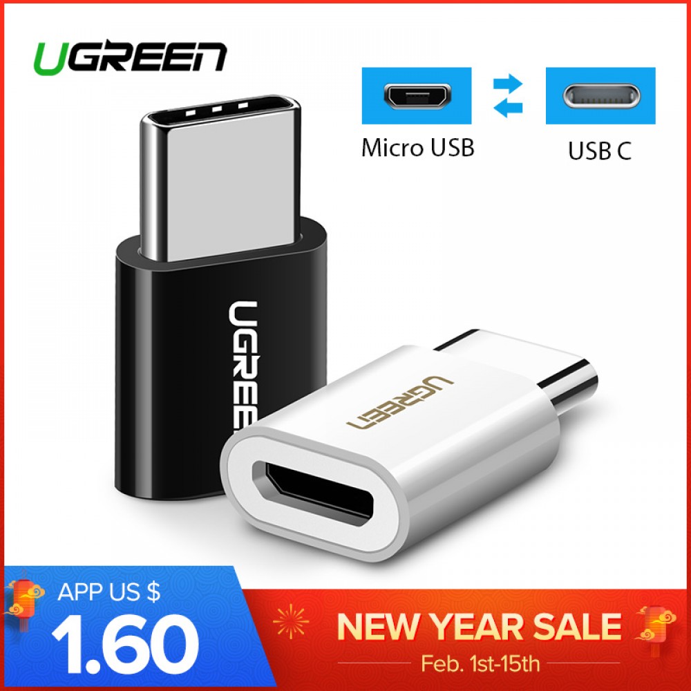 Ugreen USB Adapter USB C to Micro USB OTG Cable Type C Converter for Macbook Samsung Galaxy S8 S9 Huawei P20 Pro P10 OTG Adapter