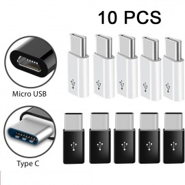 Etmakit 10 Pcs USB 3.1 USB-C Type C Male to Micro USB Female Adapter Converter NK-Shopping