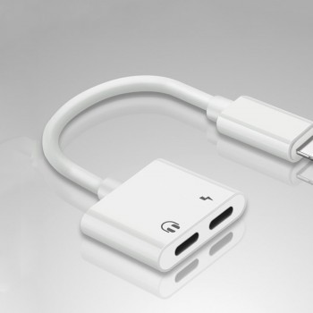 2018 PINZHENG 2 in 1 Headphone Adapter For iPhone 8 7 7Plus X For Lightning Adapter 3.5mm Jack Audio Cable Charging Adapters