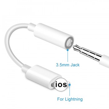 IST IOS 12 Music Headphone Adapter For iPhone 7 8 X AUX Adapter For Lightning Female To 3.5mm Male Adapters Headphone Jack Cable