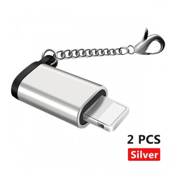 !ACCEZZ 1PC 2PC OTG Adapter For iphone X 7 8 6 5 Plus XS MAX XR Sync Data Charger Micro USB To Lighting Converter With Key Chain