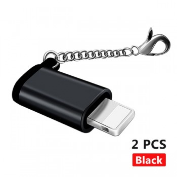 !ACCEZZ 1PC 2PC OTG Adapter For iphone X 7 8 6 5 Plus XS MAX XR Sync Data Charger Micro USB To Lighting Converter With Key Chain