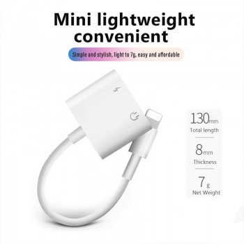 !ACCEZZ 2 in 1 Lighting Charger Listening Adapter For iphone X 8 7 Plus Charge Adapter 3.5mm Jack AUX Splitter For iphone XS MAX
