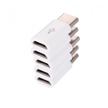 Hot sale! 5pcs/lot USB 3.1 Type C Male to Micro USB Female Adapter Type-C Converter Connector USB-C black and white