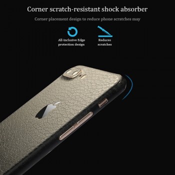 Leather Skin Pattern Sticker For iPhone 6 6S 7 8 Plus X Back Film Thin Protector Protective Cover Paste Rear Decorative Sticker