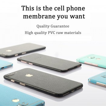 Leather Skin Pattern Sticker For iPhone 6 6S 7 8 Plus X Back Film Thin Protector Protective Cover Paste Rear Decorative Sticker