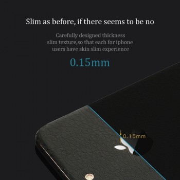 Leather Skin Pattern Sticker For iPhone 6 6S 7 8 Plus X Back Film Thin Protector Protective Cover Paste Rear Decorative Sticker