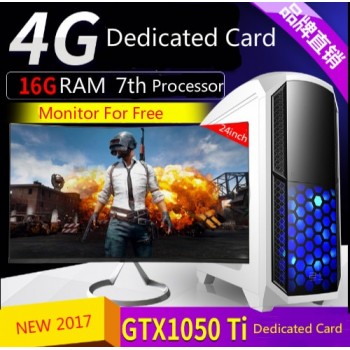 Gaming desktop Intel i3/i5/i7 /2GB/4GB/8gb ram 120Gb/1tb HDD with 18.5 22 24 inch monitor PC computer desktops