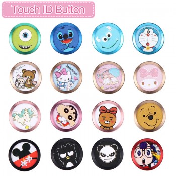 Cartoon Aluminum Touch ID Sensor Home Button Stickers For iPhone 5S 5C SE 6 6S 7 8 Plus For iPad air 2 mini 4 Fingerprint Keypad