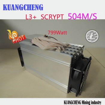 KUANGCHENG LTC Dogecoin used MINER L3+ aisc miner 504M 799 watt scrypt Litecoin old 90%new better than sha256 S9/S5/S7 /s3 L3 a4