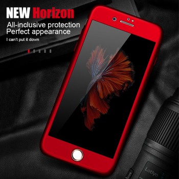 360 Full Cover Phone Case For iPhone X 8 6 6s 7 Plus 5 5s SE PC Protective Cover For iPhone 7 8 Plus Case Cover With Glass