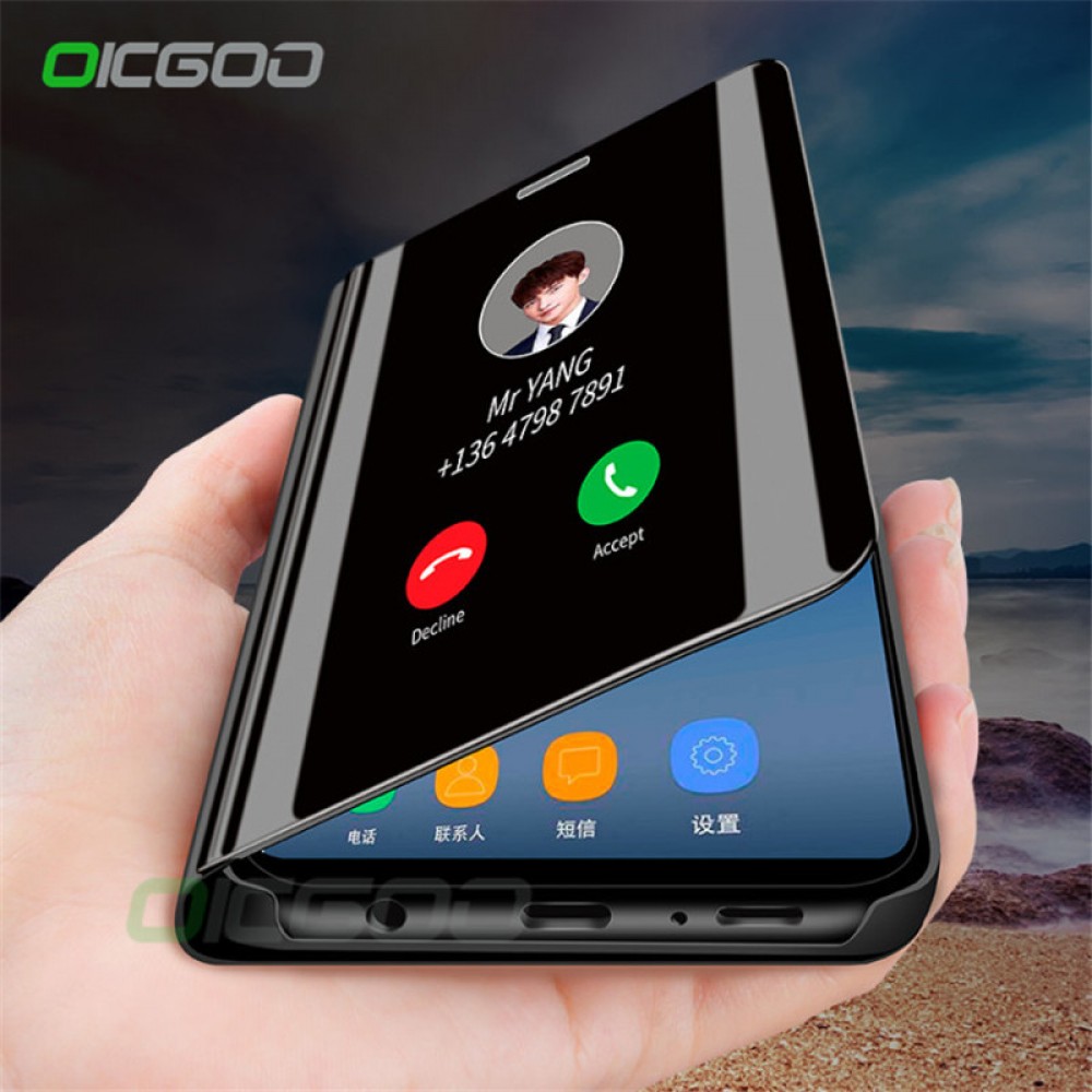 Smart Mirror Flip Case For Samsung Galaxy A5 A7 J3 J5 J7 2017 Full Cover Case For Samsung J4 J6 A6 A8 Plus J8 A7 2018 Case Coque