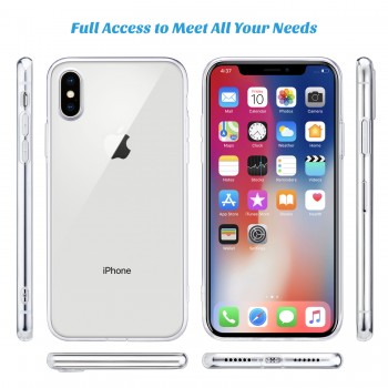 For iPhone X Case, WEFOR Slim Clear Soft TPU Cover Support Wireless Charging for Apple 5.8 iPhone X /iPhone 10 (2017 Release)