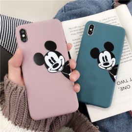 Matte phone cases for iphone X XR XS XS Max Cartoon Mickey Soft TPU case For iphone 6 6s 7 8 plus back cover