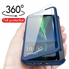 Bupuda Luxury 360 Full Cover Phone Case For Huawei Honor 7a Pro Case For Honor 7C 8X Case Protection Cover With Tempered Glass