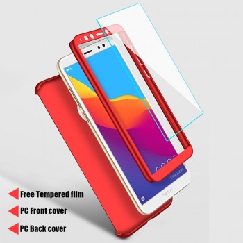 Bupuda Luxury 360 Full Cover Phone Case For Huawei Honor 7a Pro Case For Honor 7C 8X Case Protection Cover With Tempered Glass
