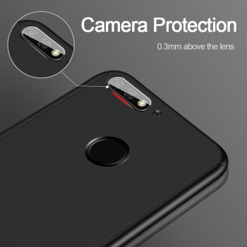 Bupuda Luxury 360 Full Cover Phone Case For Huawei Honor 7a Pro Case For Honor 7C 8X Case Protection Cover With Tempered Glass