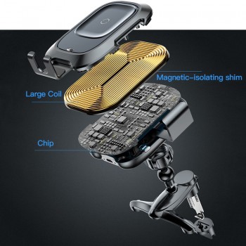 Baseus Infrared Wireless Car Charger For iPhone XS XR Samsung S9 Fast QI Wireless Charger Air Vent Mount Car Phone Holder Stand