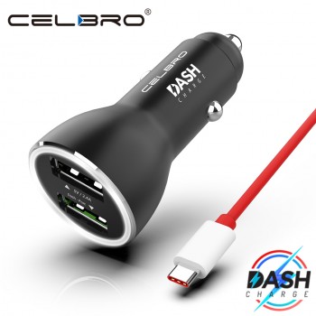 OnePlus Dash Charge Metal Car Charger Dual USB for OnePlus 6T 6 5T 5 3T 3 Original One Plus Dash USB Type C Cable Fast Charging