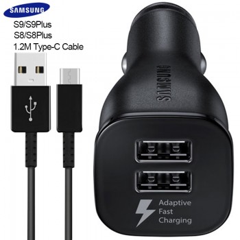 Original Car Charger Samsung Galaxy S9 S8 S 9 plus Fast Charger 1.2M USB Type-C Adaptive Travel Charging 9V1.67A amp; 5V2A Note 8 9