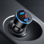 Car Charger 5V 3.1A With LED Display Universal Dual Usb Phone Car-Charger for Samsung For iPhone 12-24V Cigarette Socket Lighter