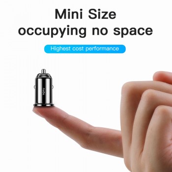 TOTU Quick Charge 3.0 USB Car Charger For iPhone xs Samsung Xiaomi Mini Dual USB Fast Car Charging Mobile Phone Charger Adapter