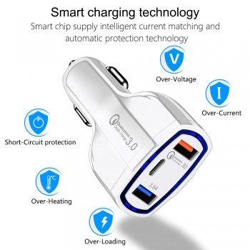 Quick Charge 3.0 Car Charger 5V 3.5A QC3.0 Turbo Fast Charging Car-charger Dual USB Car Mobile Phone Charger For SAMSUNG XIAOMI