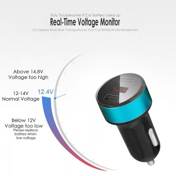 CAFELE LED Dual USB Car Charger output 3.1A fast charging Mobile Phone Travel Adapter Cigar Lighter DC 12-24V Car Phone Charger