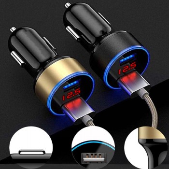 CAFELE LED Dual USB Car Charger output 3.1A fast charging Mobile Phone Travel Adapter Cigar Lighter DC 12-24V Car Phone Charger