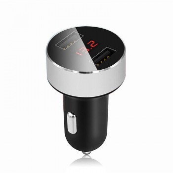 TOP-MAX 5V 3.1A Universal Dual USB Car Charger Quick Charger Power Adapter LED Display Voltmeter Current Mobile Phone Charger