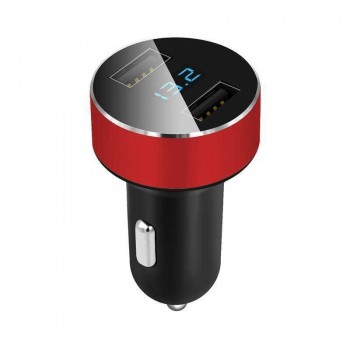 TOP-MAX 5V 3.1A Universal Dual USB Car Charger Quick Charger Power Adapter LED Display Voltmeter Current Mobile Phone Charger