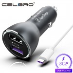 For Huawei Supercharge Car Charger Metal FCP Fast Charger for Huawei P20 P10 P9 Plus Mate 20 10 9 8 Pro Honor V10 10 9 V9 Note 8