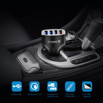 Quick Charger 3.0 Car Charger Adapter 7A QC3.0 Turbo Fast Charging Car charger 4 USB Car Mobile Phone Charger for iPhone Xiaomi